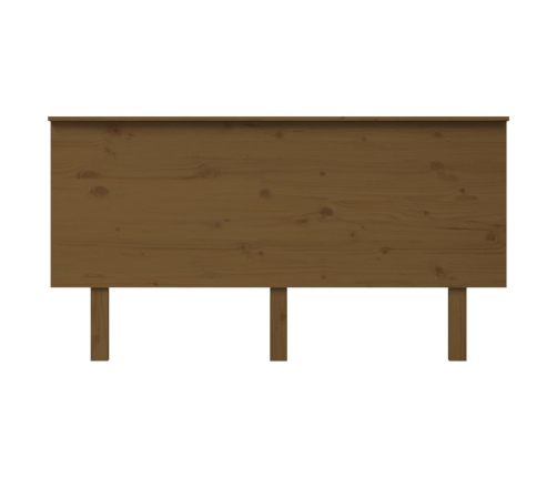 Cabecero de cama madera maciza de pino marrón miel 154x6x82,5cm