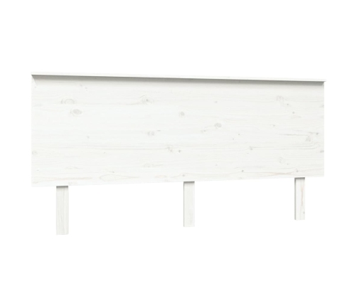 Cabecero de cama madera maciza de pino blanco 164x6x82,5 cm