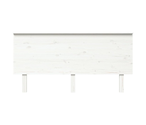 Cabecero de cama madera maciza de pino blanco 164x6x82,5 cm