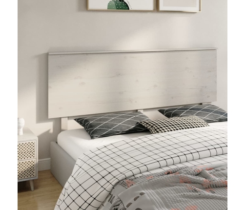 Cabecero de cama madera maciza de pino blanco 184x6x82,5 cm