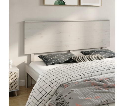 Cabecero de cama madera maciza de pino blanco 184x6x82,5 cm