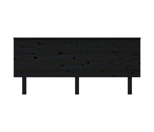 Cabecero de cama madera maciza de pino negro 184x6x82,5 cm