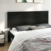 vidaXL Cabecero de cama madera maciza de pino negro 184x6x82,5 cm