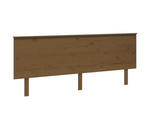 Cabecero de cama madera maciza de pino marrón miel 204x6x82,5cm