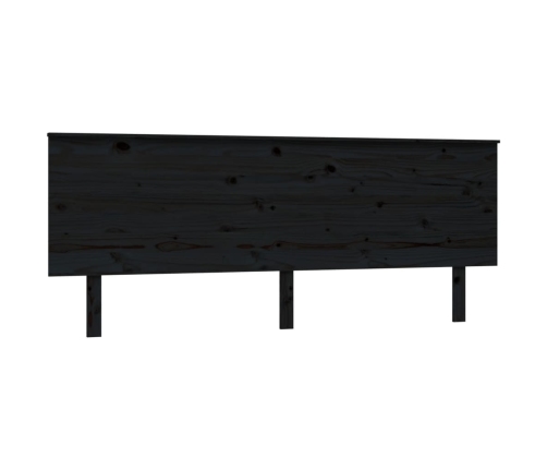 Cabecero de cama madera maciza de pino negro 204x6x82,5 cm