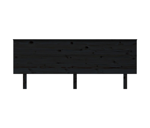 Cabecero de cama madera maciza de pino negro 204x6x82,5 cm