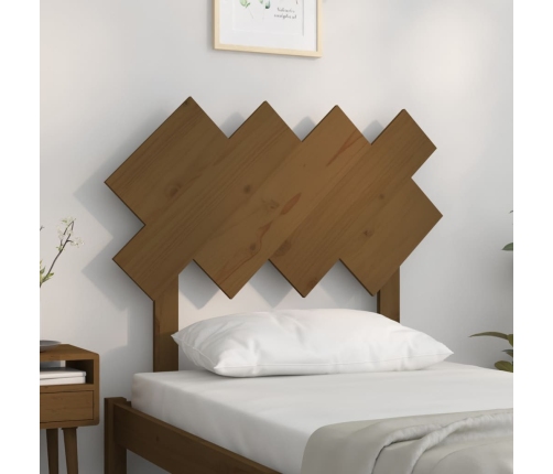 Cabecero de cama madera maciza de pino marrón miel 92x3x81 cm