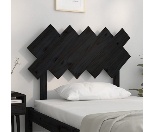 Cabecero de cama madera maciza de pino negro 104x3x80,5 cm