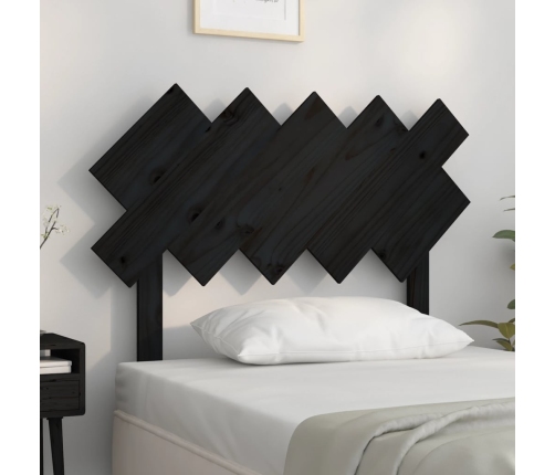 Cabecero de cama madera maciza de pino negro 104x3x80,5 cm