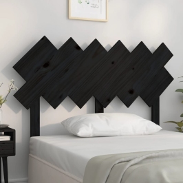 Cabecero de cama madera maciza de pino negro 122,5x3x80,5 cm