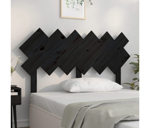 Cabecero de cama madera maciza de pino negro 132x3x81 cm