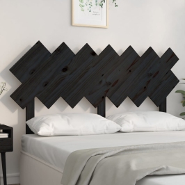 Cabecero de cama madera maciza de pino negro 141x3x80,5 cm