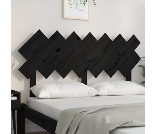 Cabecero de cama madera maciza de pino negro 151,5x3x81 cm