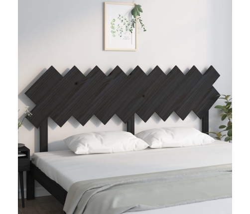 Cabecero de cama madera maciza de pino negro 178x3x80,5 cm