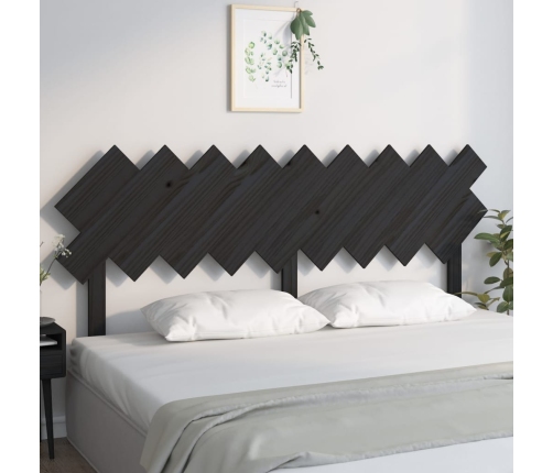 Cabecero de cama madera maciza de pino negro 178x3x80,5 cm