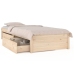 vidaXL Estructura de cama individual con cajones 75x190 cm