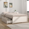 Estructura de cama individual con cajones blanco 90x190 cm