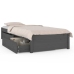 Estructura de cama individual con cajones gris 90x190 cm