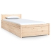 Estructura de cama individual con cajones 75x190 cm