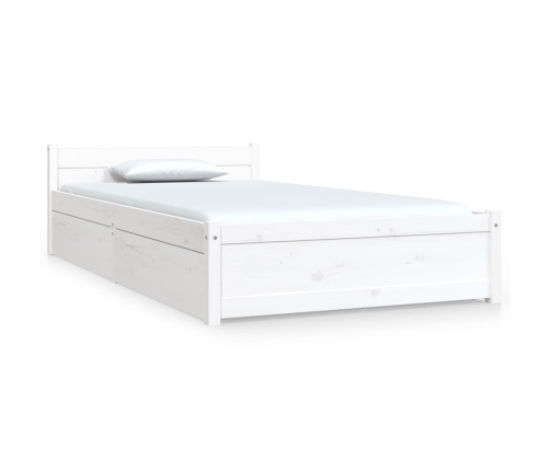 Estructura de cama con cajones blanco 90x200 cm