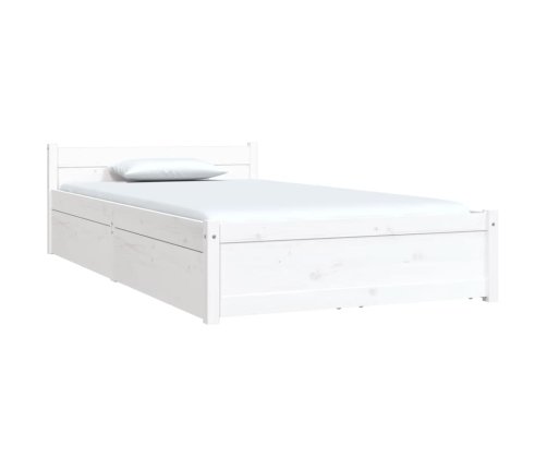 Estructura de cama con cajones blanco 90x200 cm