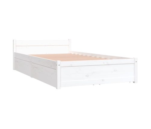 Estructura de cama con cajones blanco 90x200 cm