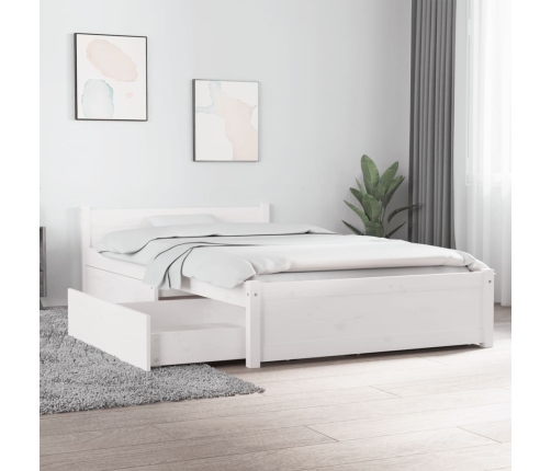 Estructura de cama con cajones blanco 90x200 cm