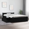 Estructura de cama con cajones negro 90x200 cm