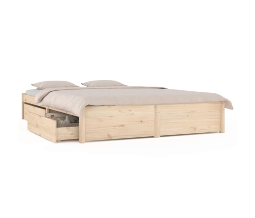 vidaXL Estructura de cama con cajones doble 135x190 cm