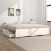 Estructura de cama con cajones doble blanco 135x190 cm