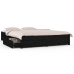 vidaXL Estructura de cama con cajones doble negro 135x190 cm