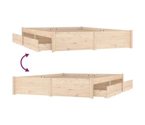 Estructura de cama con cajones 140x190 cm