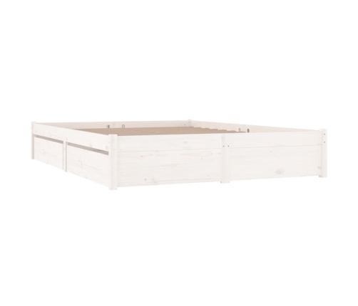 Estructura de cama con cajones blanco 140x190 cm