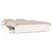 Estructura de cama con cajones blanco 200x200 cm