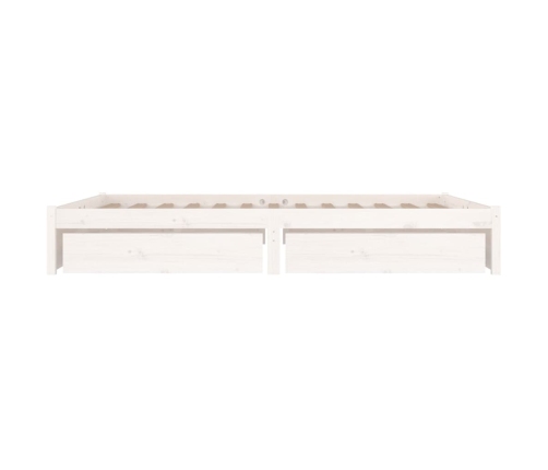 Estructura de cama con cajones blanco 200x200 cm