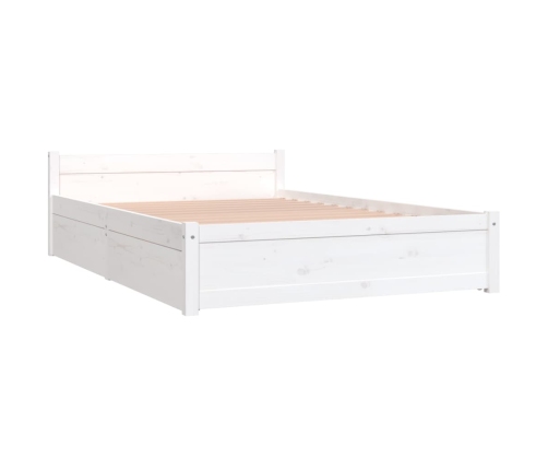 vidaXL Estructura de cama con cajones blanco 120x190 cm