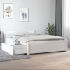 vidaXL Estructura de cama con cajones blanco 120x190 cm