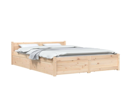 vidaXL Estructura de cama con cajones 140x190 cm