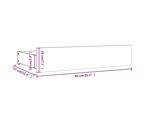 vidaXL Estructura de cama con cajones 140x190 cm