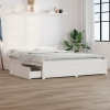 Estructura de cama con cajones blanco 140x190 cm