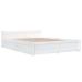 Estructura de cama con cajones blanco 140x200 cm