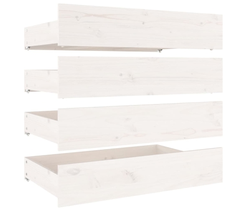 Estructura de cama con cajones blanco 140x200 cm