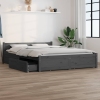 vidaXL Estructura de cama con cajones gris 120x200 cm