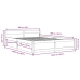 Estructura de cama con cajones 160x200 cm