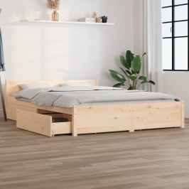 Estructura de cama con cajones 160x200 cm