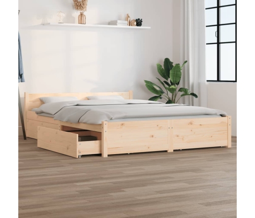 Estructura de cama con cajones 160x200 cm