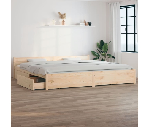 Estructura de cama con cajones 180x200 cm