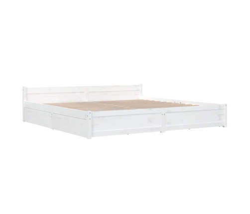 vidaXL Estructura de cama con cajones blanco 180x200 cm