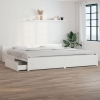 vidaXL Estructura de cama con cajones blanco 180x200 cm