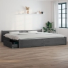 vidaXL Estructura de cama con cajones gris 180x200 cm